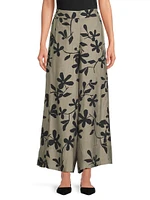 Pasifica Floral Wide-Leg Trousers