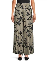 Pasifica Floral Wide-Leg Trousers