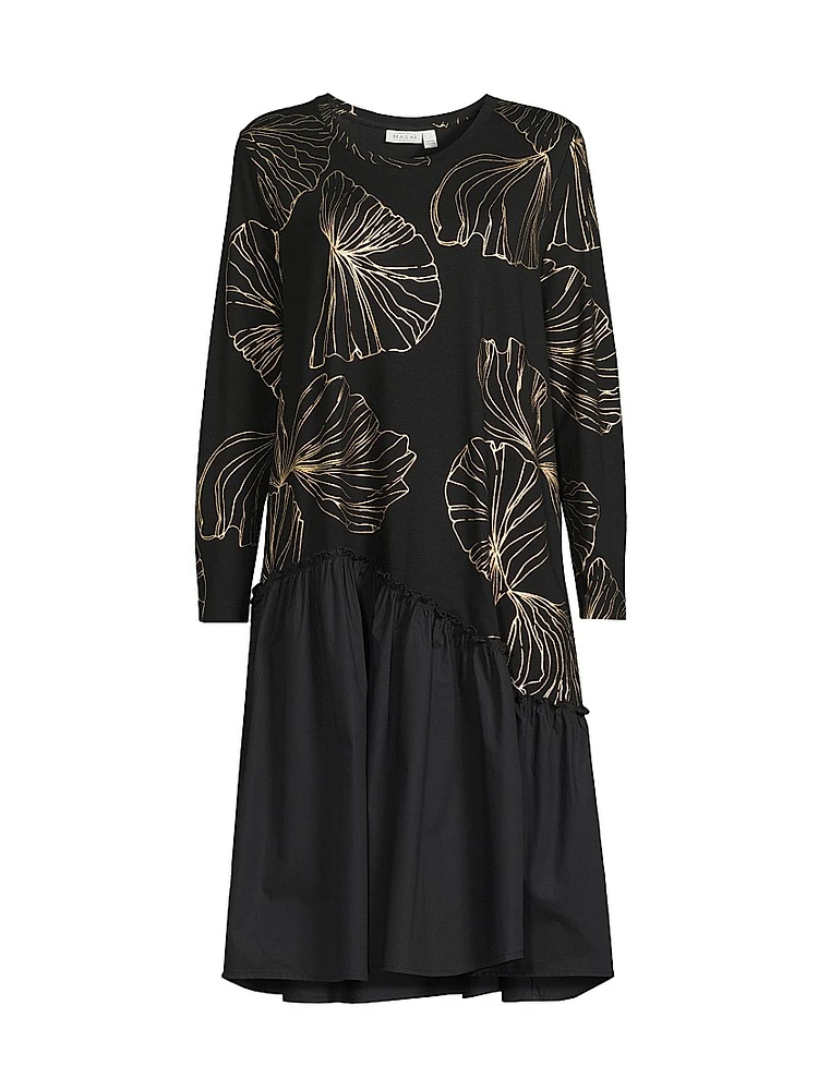 Nellina Floral Jersey Knee-Length Dress