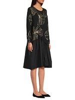 Nellina Floral Jersey Knee-Length Dress