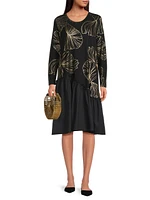 Nellina Floral Jersey Knee-Length Dress