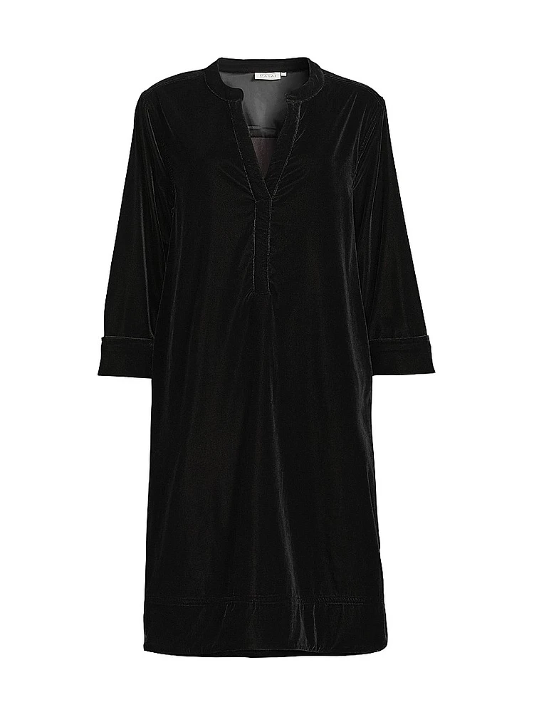 Nokolo Velvet Knee-Length Dress