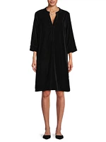 Nokolo Velvet Knee-Length Dress