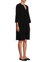 Nokolo Velvet Knee-Length Dress