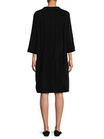 Nokolo Velvet Knee-Length Dress