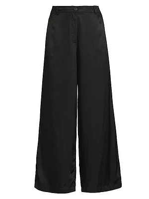 Perinus Twill Wide-Leg Trousers