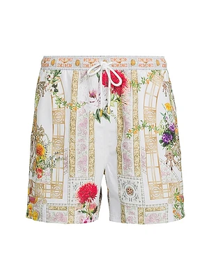 Printed Mid-Length Boardshorts
