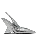 Cheope 100MM Leather Slingback Wedges