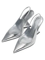 Cheope 100MM Leather Slingback Wedges