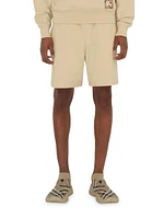 Check Label Cotton Shorts