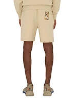 Check Label Cotton Shorts