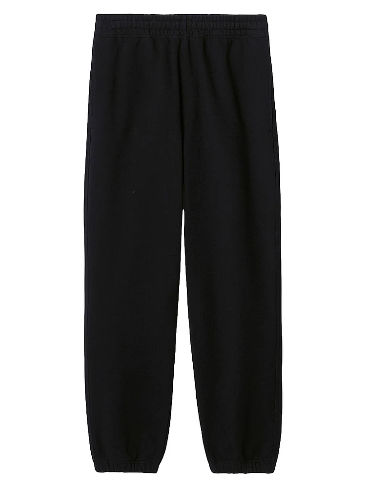 Check Label Cotton Jogging Pants