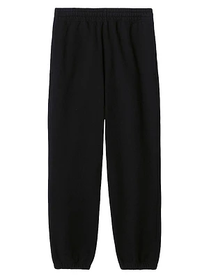 Check Label Cotton Jogging Pants