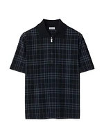 Check Quarter-Zip Polo Shirt