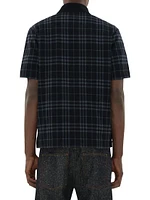 Check Quarter-Zip Polo Shirt