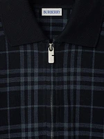 Check Quarter-Zip Polo Shirt