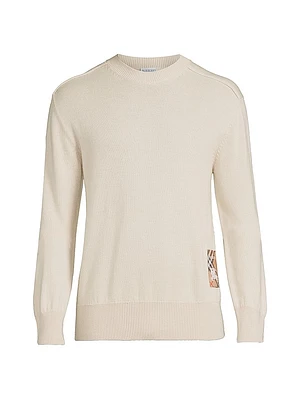 Check Label Wool Sweater