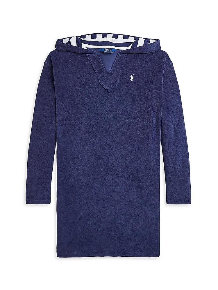 Little Girl's & Terry Cloth Swim Hooded Coverup