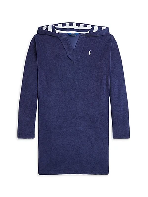 Little Girl's & Terry Cloth Swim Hooded Coverup