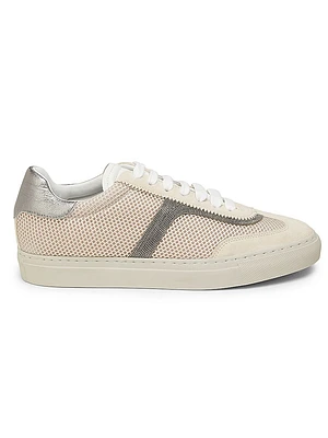 Monili-Embellished Low-Top Sneakers