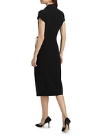 Silk Wrap Midi-Dress