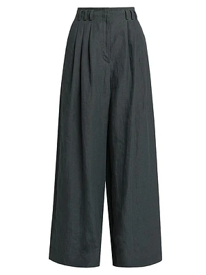 Compact Linen Trousers