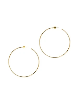 Thread 10K-Gold-Plated Baby Hoop Earrings