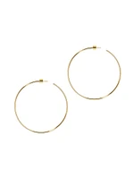 Thread 10K-Gold-Plated Baby Hoop Earrings