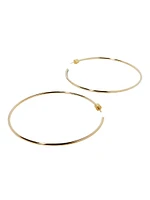 Thread 10K-Gold-Plated Baby Hoop Earrings