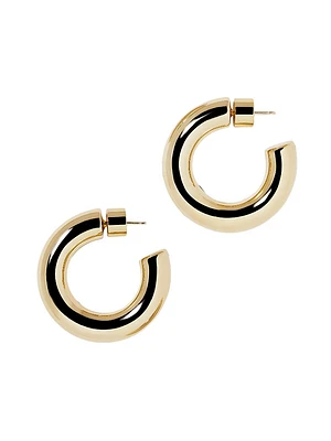 Jamma 10K-Gold-Plated Huggie Earrings