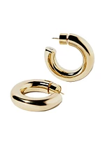 Jamma 10K-Gold-Plated Huggie Earrings
