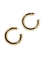 Jamma 10K-Gold-Plated Huggie Earrings