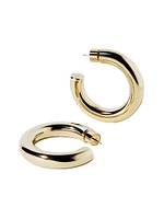 Jamma 10K-Gold-Plated Huggie Earrings