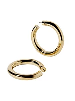 Jamma 10K-Gold-Plated Huggie Earrings