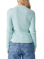 Kenny Rib-Knit Polo Top