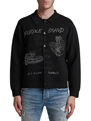 Embellished Collar Cardigan