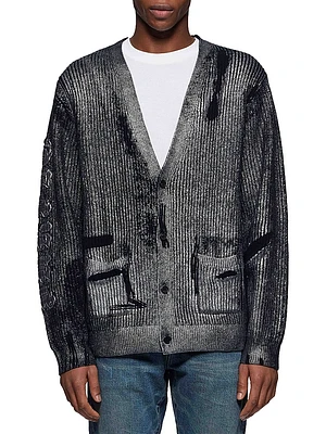 Metallic Foil Cardigan