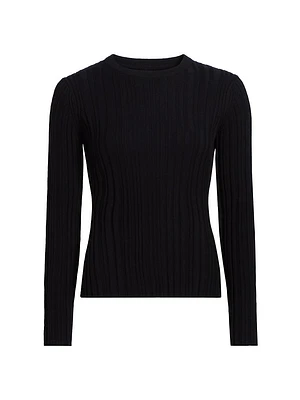Elsa Rib-Knit Silk-Cotton Top