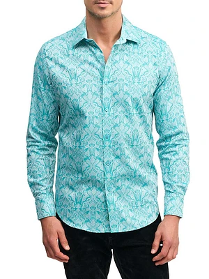 Highland Printed Button-Front Shirt