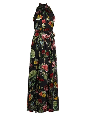 Dita Floral Halter Gown