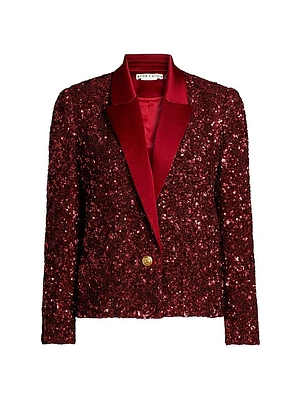 Devyn Sequin Short Blazer
