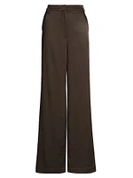 Pauline Satin Wide-Leg Pants