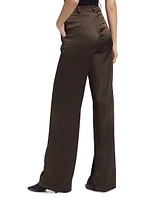 Pauline Satin Wide-Leg Pants