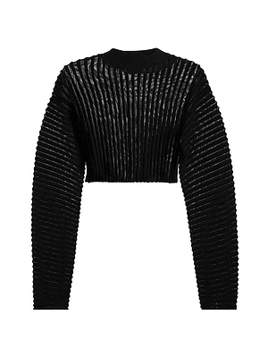 Nomi Wool-Blend Crop Sweater