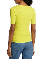The Gemma Button-Shoulder Sweater Top