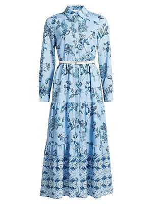 The Caroline Estate Garden Belted Maxi-Dress