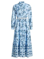 The Caroline Estate Garden Belted Maxi-Dress
