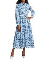 The Caroline Estate Garden Belted Maxi-Dress