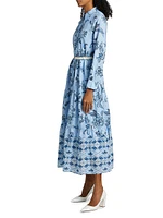 The Caroline Estate Garden Belted Maxi-Dress