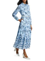 The Caroline Estate Garden Belted Maxi-Dress
